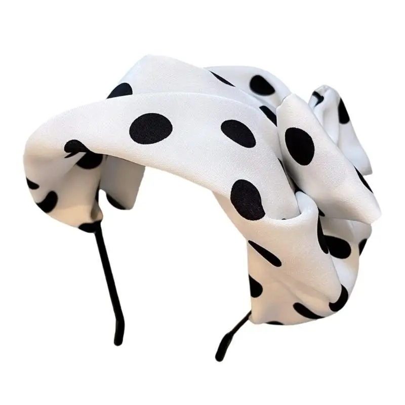 

R1WE Sweet Simple Plush Headwear Antiskid Lady Hair Rings Delicate Handmade Headwear