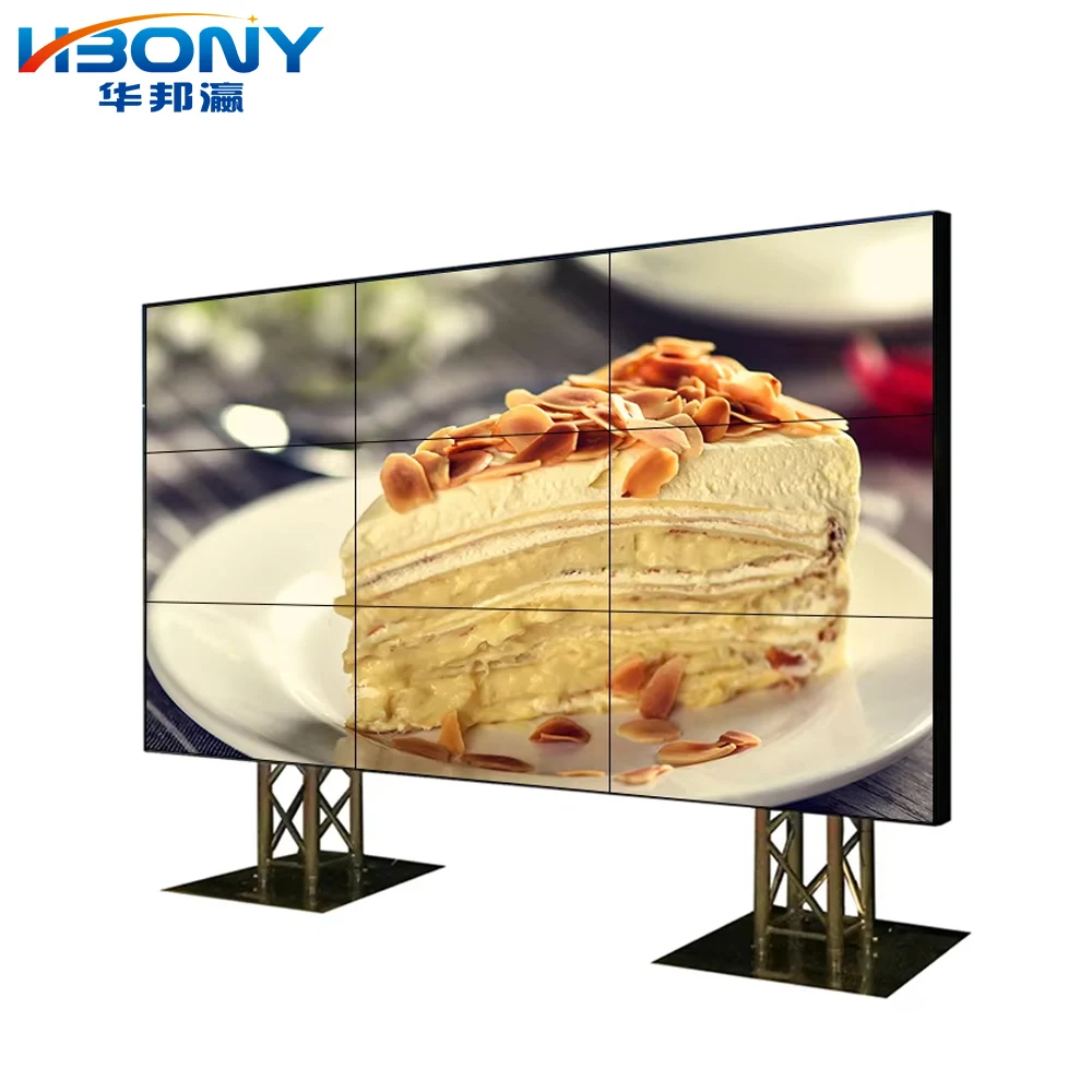 

4 Screens 4k Resolution Video Wall 46 49 55 65 Inch Lcd Video Wall with Splitter Control