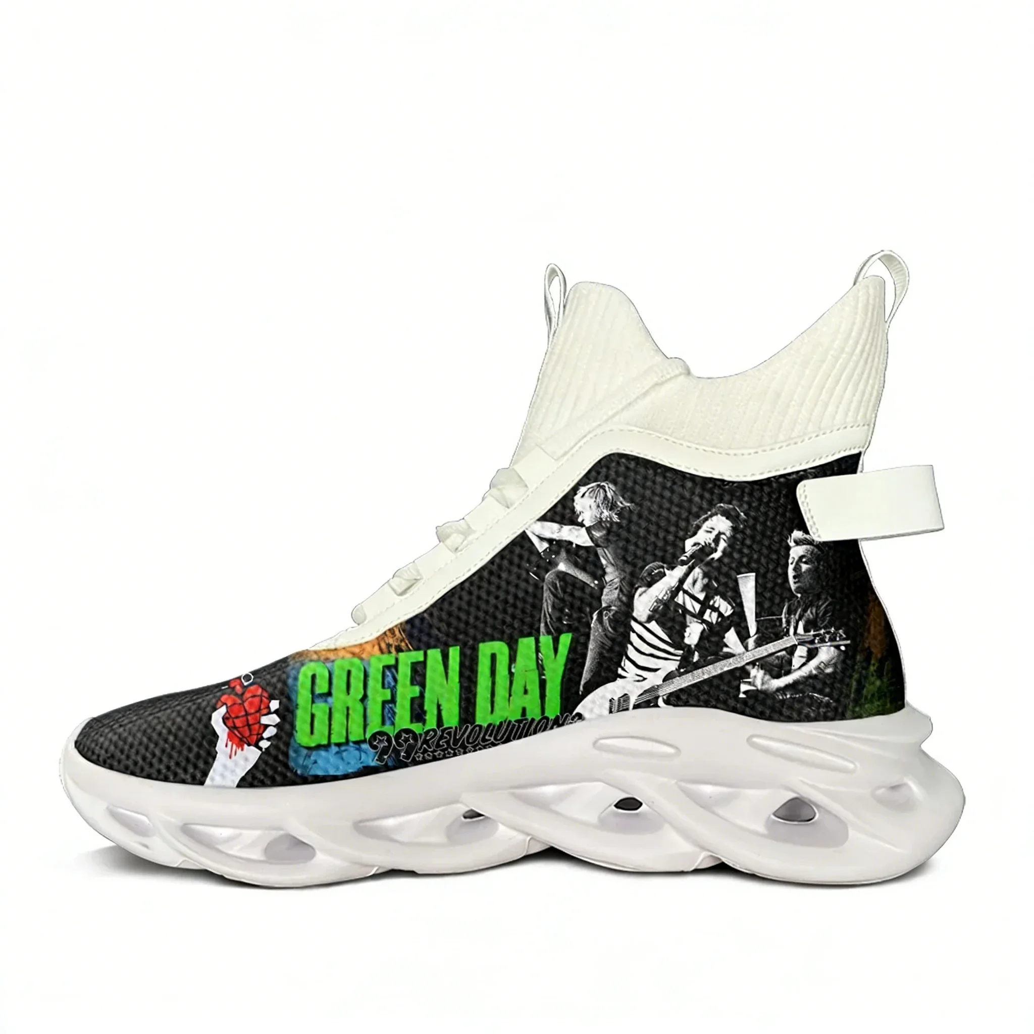 

Green Day Pop Rock Band High Top Flats Sneakers Men Women Hiking Sneakers Travel Mountaineering Lightweight Shoe Running Shoe
