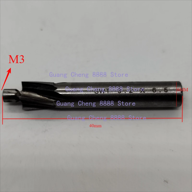 Countersink Mill Cutter Counterbore HSS Hard Milling Pilot Slotting Versatile Wear Resistance Efficiency Efficient M3*40MM
