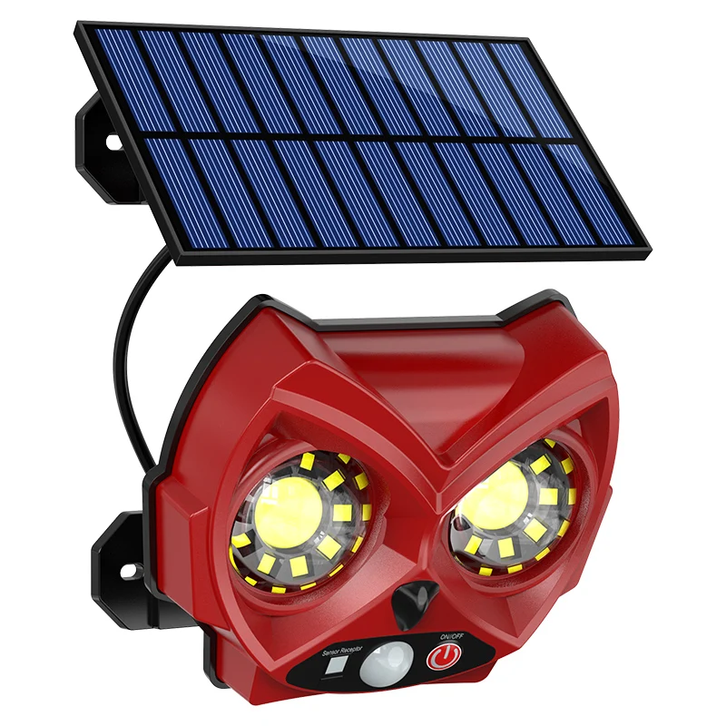 Cartoon Owl Solar Light Outdoor Separate Panel Solar 3 Light Modes for Garden Garage Plant Wall Light Christmas present