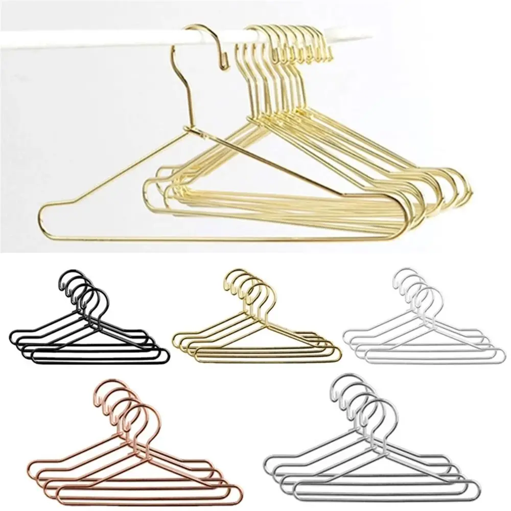 10pcs Dollhouse Furniture Decorations 1/6 Doll Cute Mini Hangers Dress Clothes Hanging Doll Accessories Metal