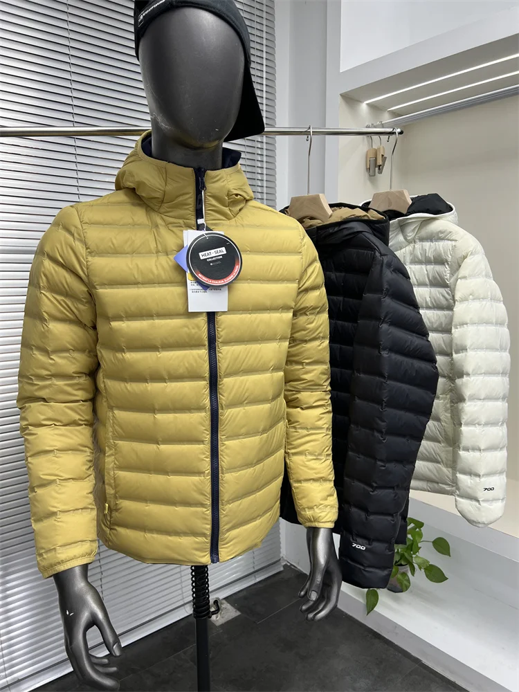 

Двусторонняя одежда для улицы Sl с тепловой подкладкой, ультралегкая тонкая мужская функциональная ветрозащитная водонепроницаемая теплая пуховая куртка...