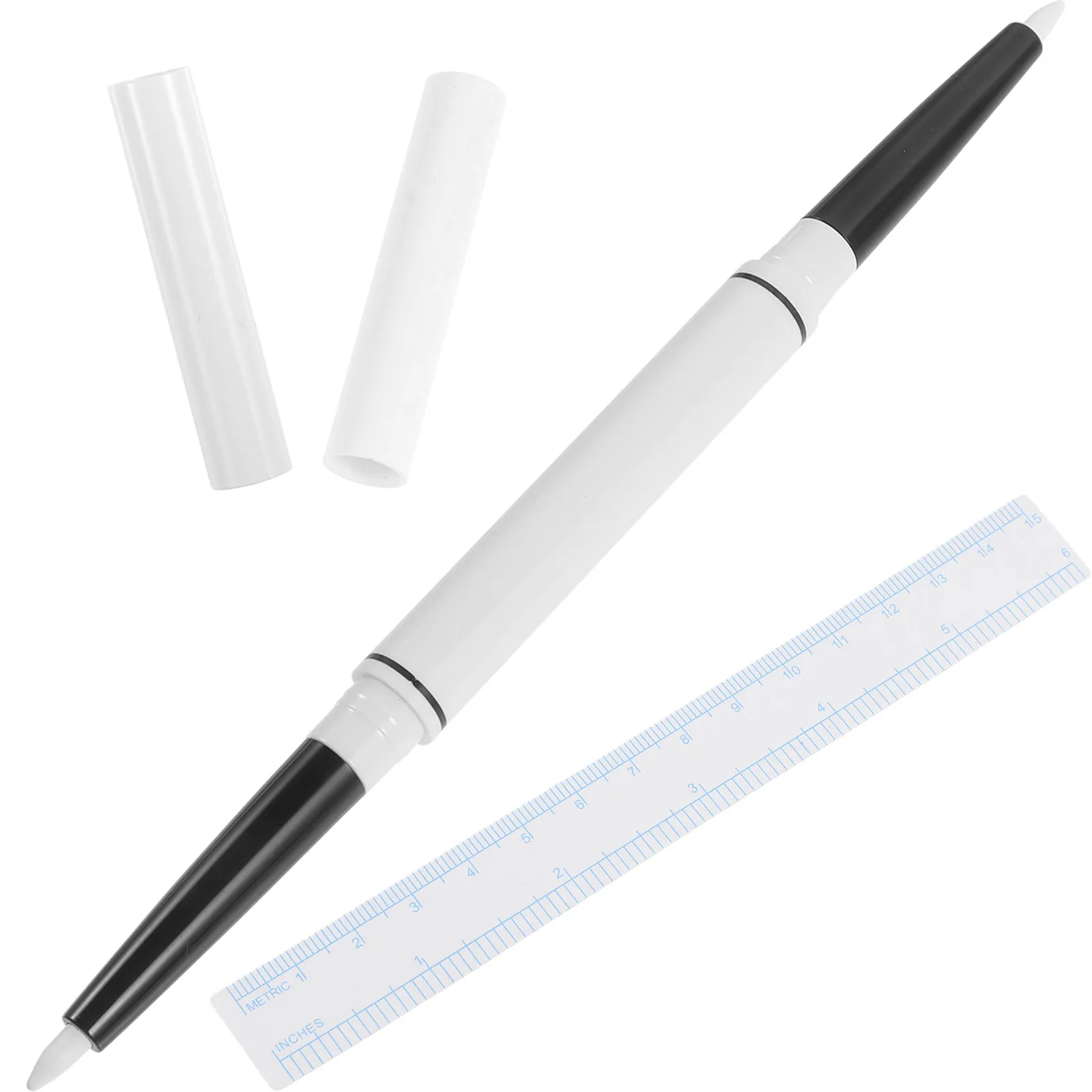 1Set White Skin Marking Pen for Eyebrow Tattooing Lip Bleaching Surgery Precision Positioning Double-Ended Sweatproof Tattoo