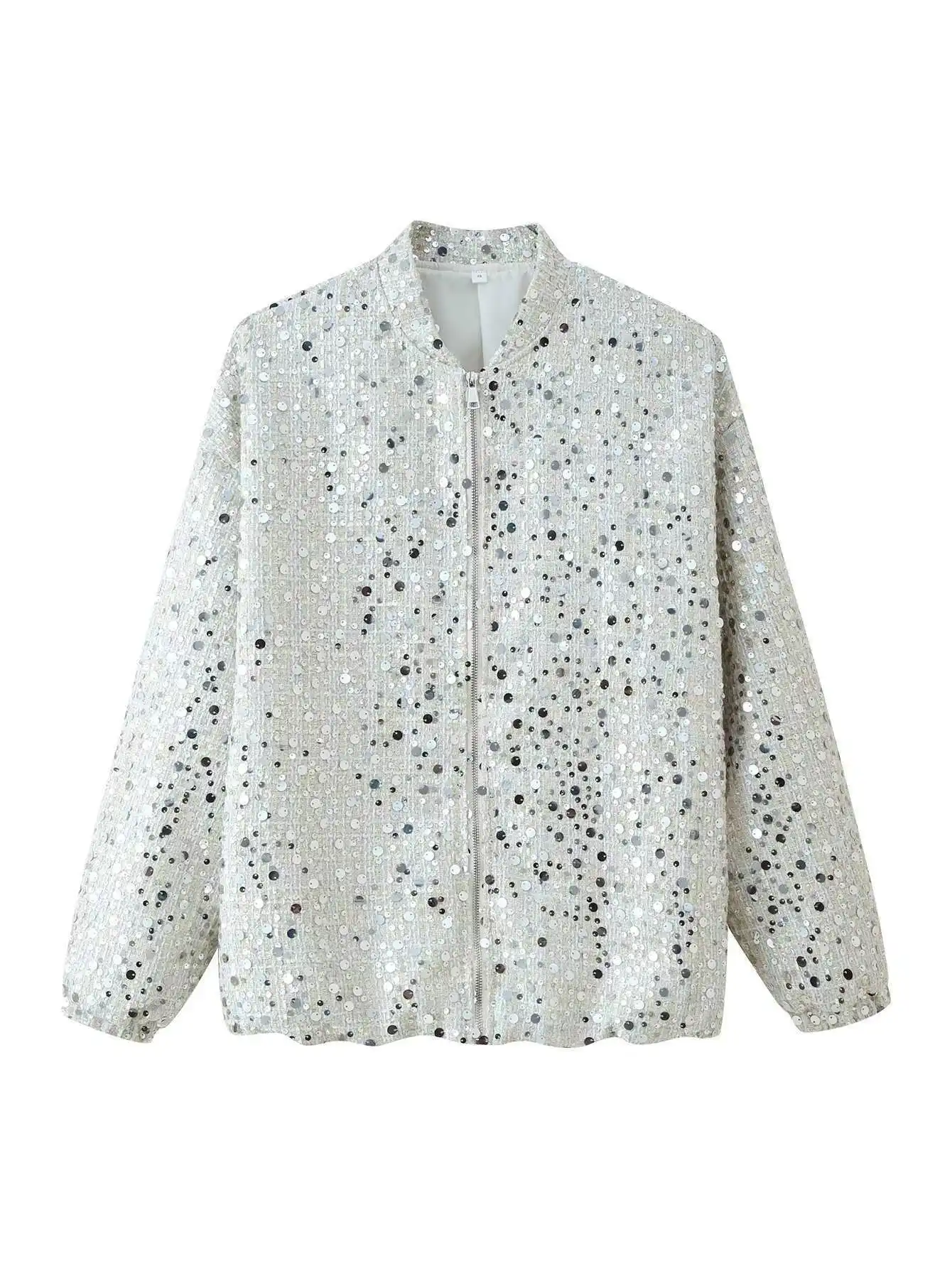 

2025 autumn new products European and American cross-border women's street fashion casual sequin jacket jacket