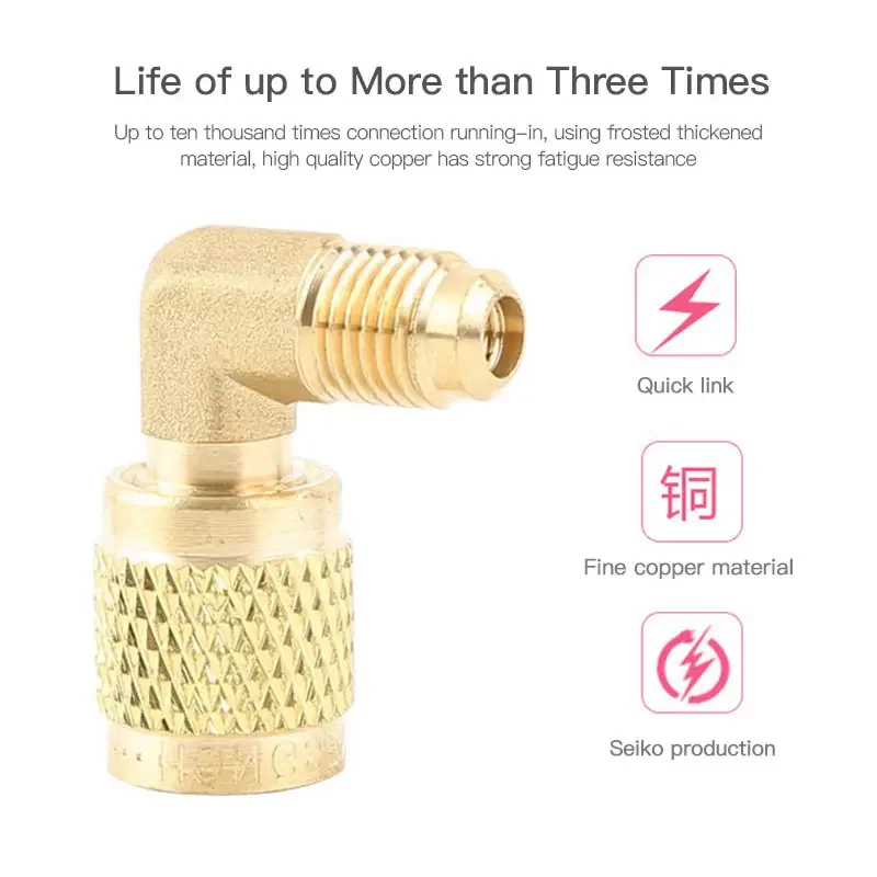 

Адаптер для кондиционера R410A, жидкость для добавления трубы, соединение 90/180 градусов, фтор, добавление трубы от r22.5 до 410