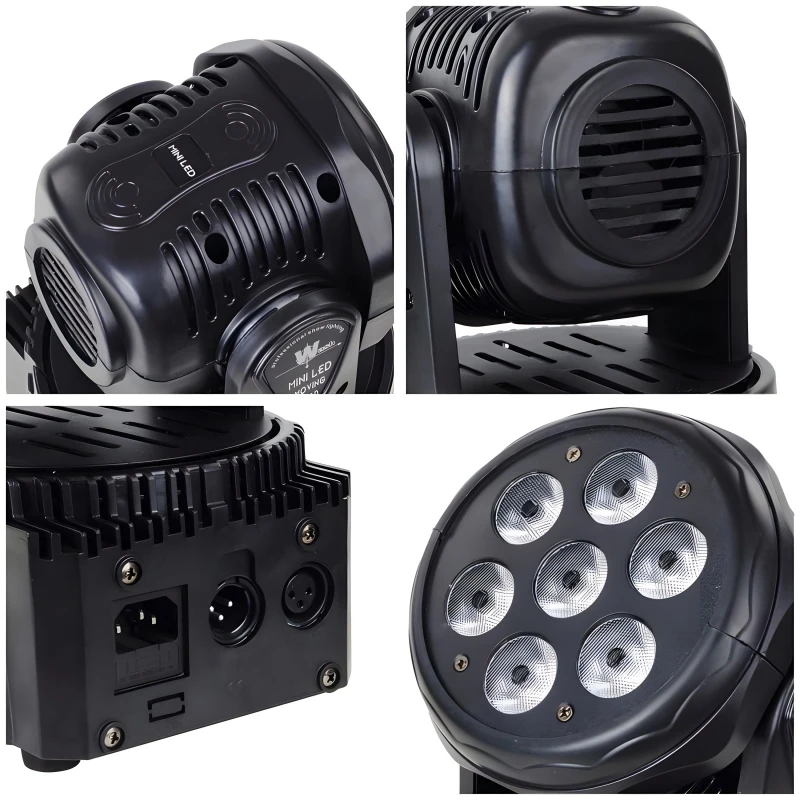 Moving Head Light 7 x 10W LED Beam Spotlight RGBW Stage Light DJ Light Strip DMX Voice Control Disco DJ Music Party Dance Club