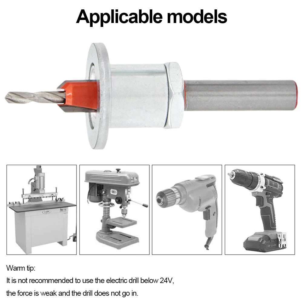 Imagem -04 - Carpintaria Carpintaria Alargador com Localizador Ajustável Wood Drilling Bit Ferramenta Carbide para Wood Pannel Plastic Board Aglomerado