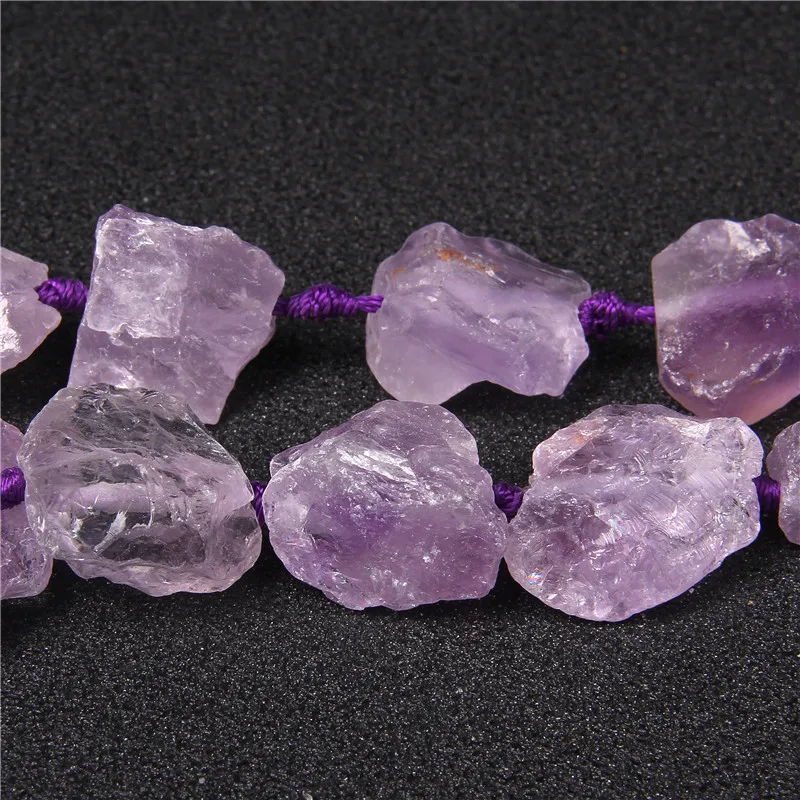 Natural Amethyst Irregular Healing Stone Purple Quartz Mineral Specimen Raw Crystal Loose Bead for DIY Jewelry Accessory 18-28MM