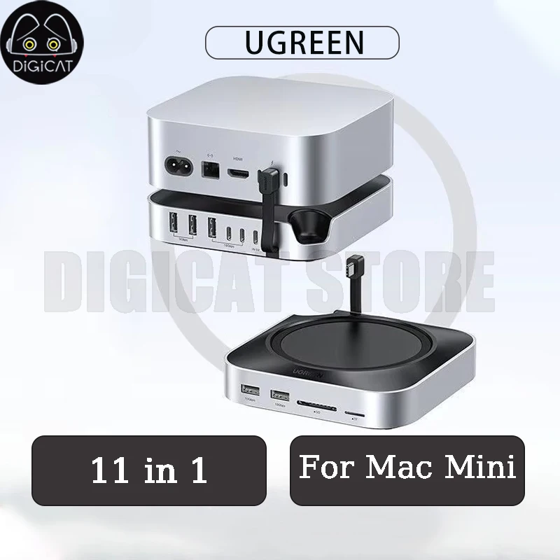 

UGREEN для Mac Mini M4/M4 Pro USB-концентратор Док-станция M.2 NVMe SSD 10 Гбит/с 8 ТБ Макс. 170 МБ/с USB-разветвитель Док-станция USB-A&C Порты SD&TF