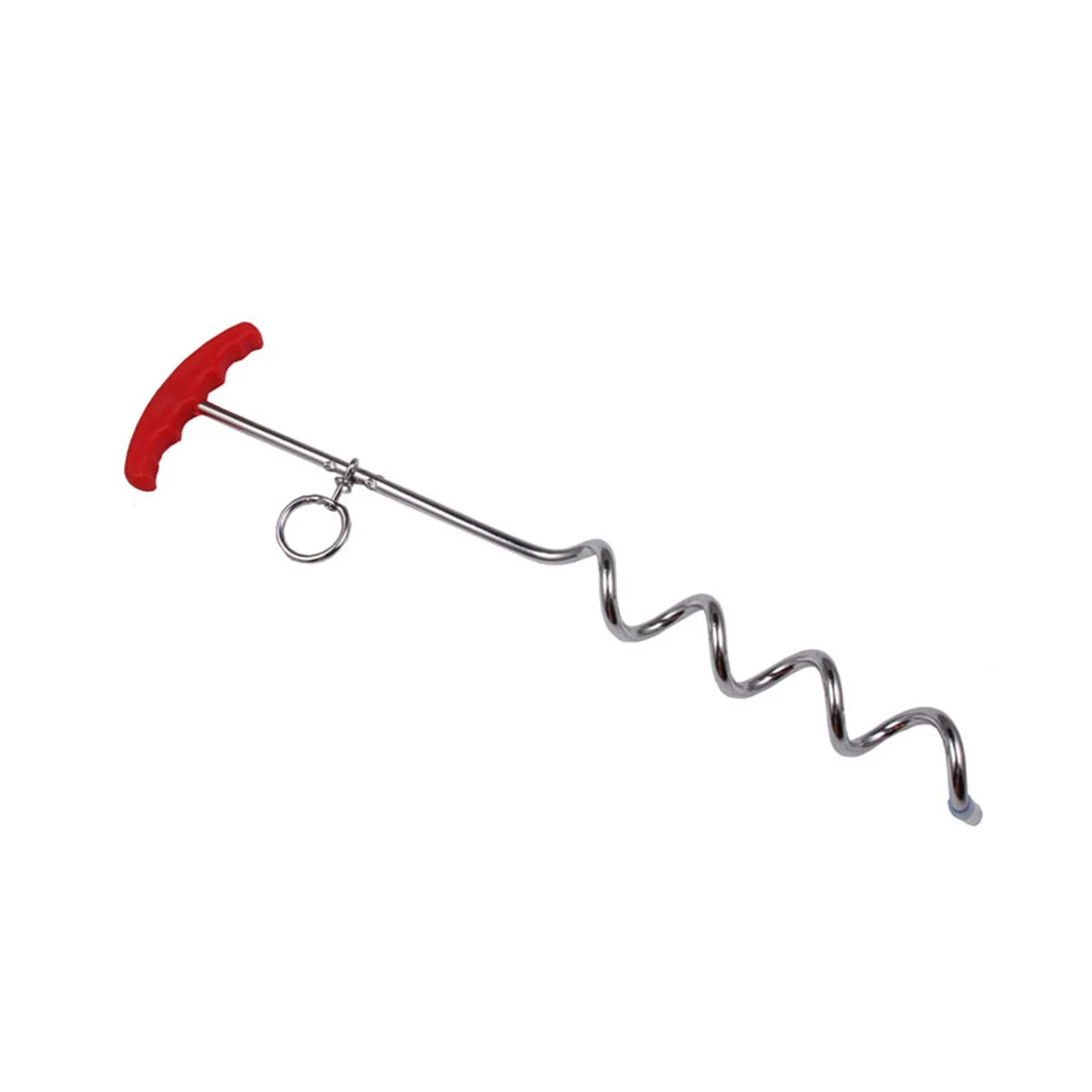 

Dog Tie-Out Heavy Duty Iron Leash Anchor Stake For Pet Training Outdoor Camping Yard Durable Spiral Swivel Ring