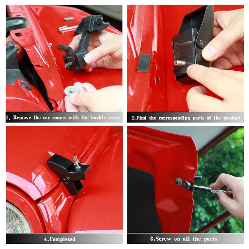 

Hood Latches Locking Hood Catch Kit For Jeep Wrangler JK 2007-2017 JL JLU 2018-2021 Gladiator JT 2020