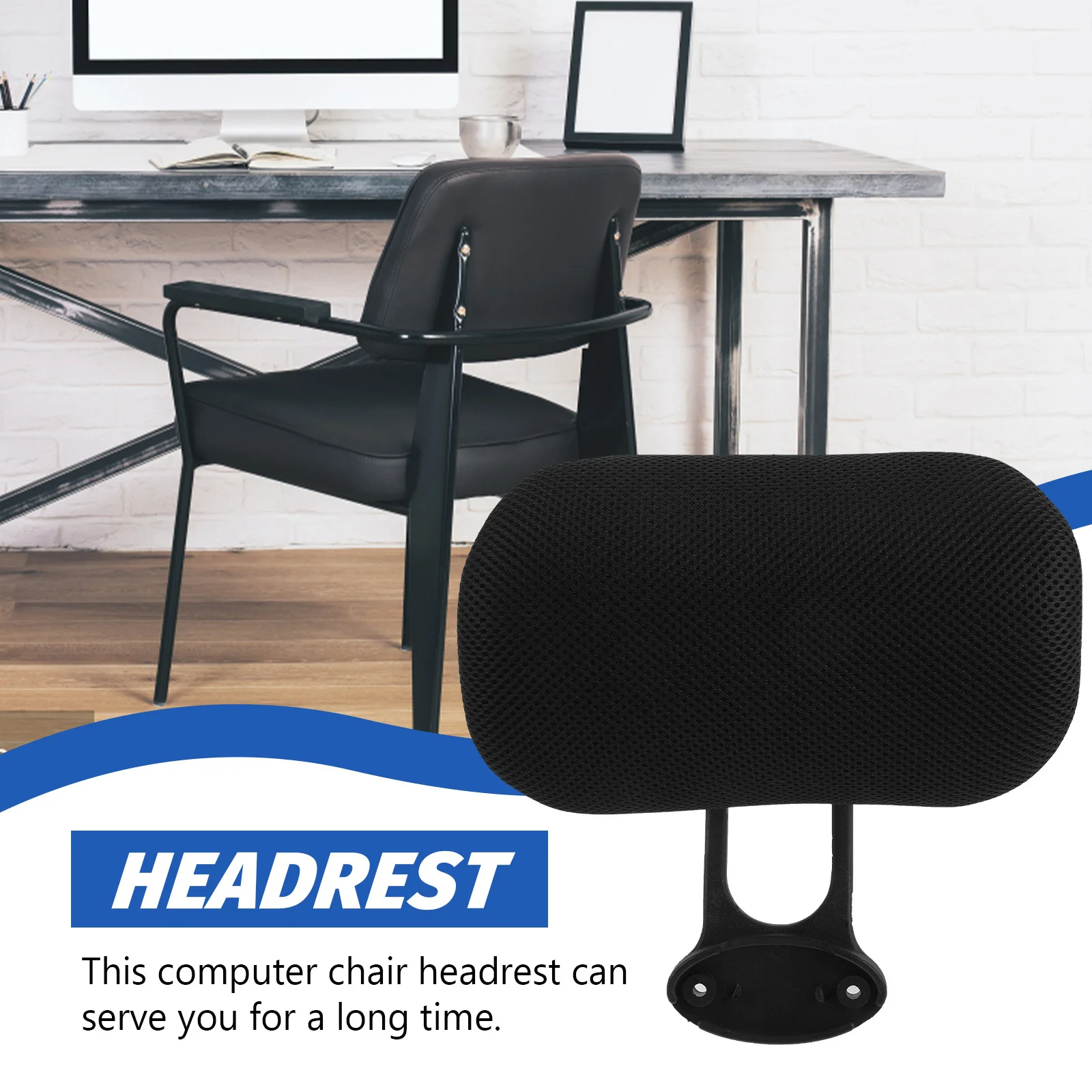 

1Set Comfortable Computer Chair Head Cushion Adjustable Neck Protection Office Chair Headrest Breathable Nylon Office Supply