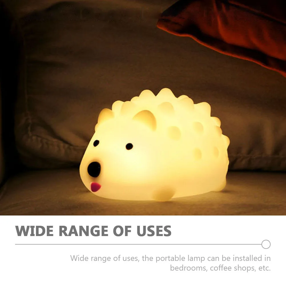 실리콘 작은 고슴도치 야간등 조절 가능한 충전식 침대 옆 독서등 창의적인 데스크탑 램프 홈 데코