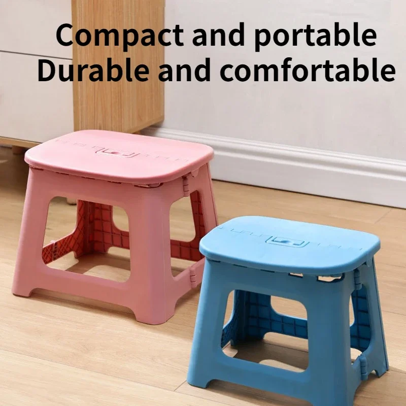 

1 Piece of Foldable Chair Stool, Thickened and Portable, Lightweight Plastic Stool Suitable for Home Bathrooms and Outdoor Use