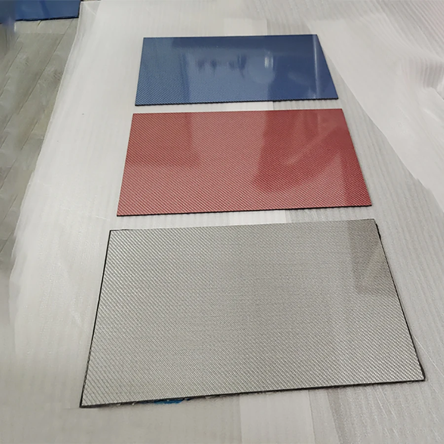 Red Blue Silvery Multicolor Carbon Fiber Plate 245x395mm 3K Carbon Fiber Composite Board Panel Thickness 1mm 1.5mm 2mm 2.5mm 3mm