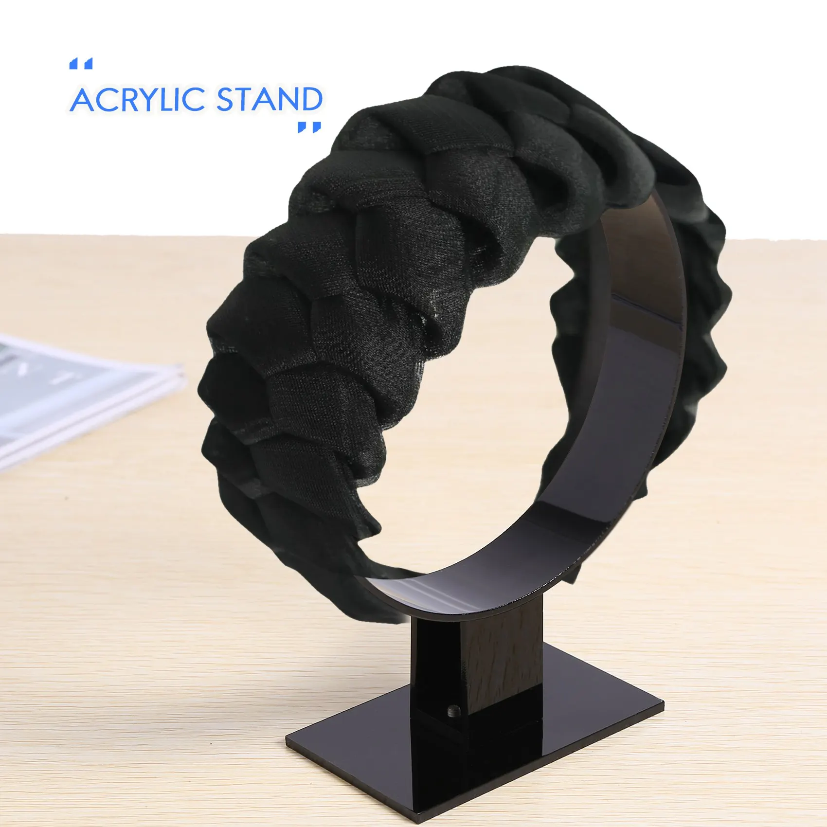 

Акриловый держатель для повязки на голову, аксессуары для волос, подставка для повязки на голову, черный держатель для ювелирных изделий