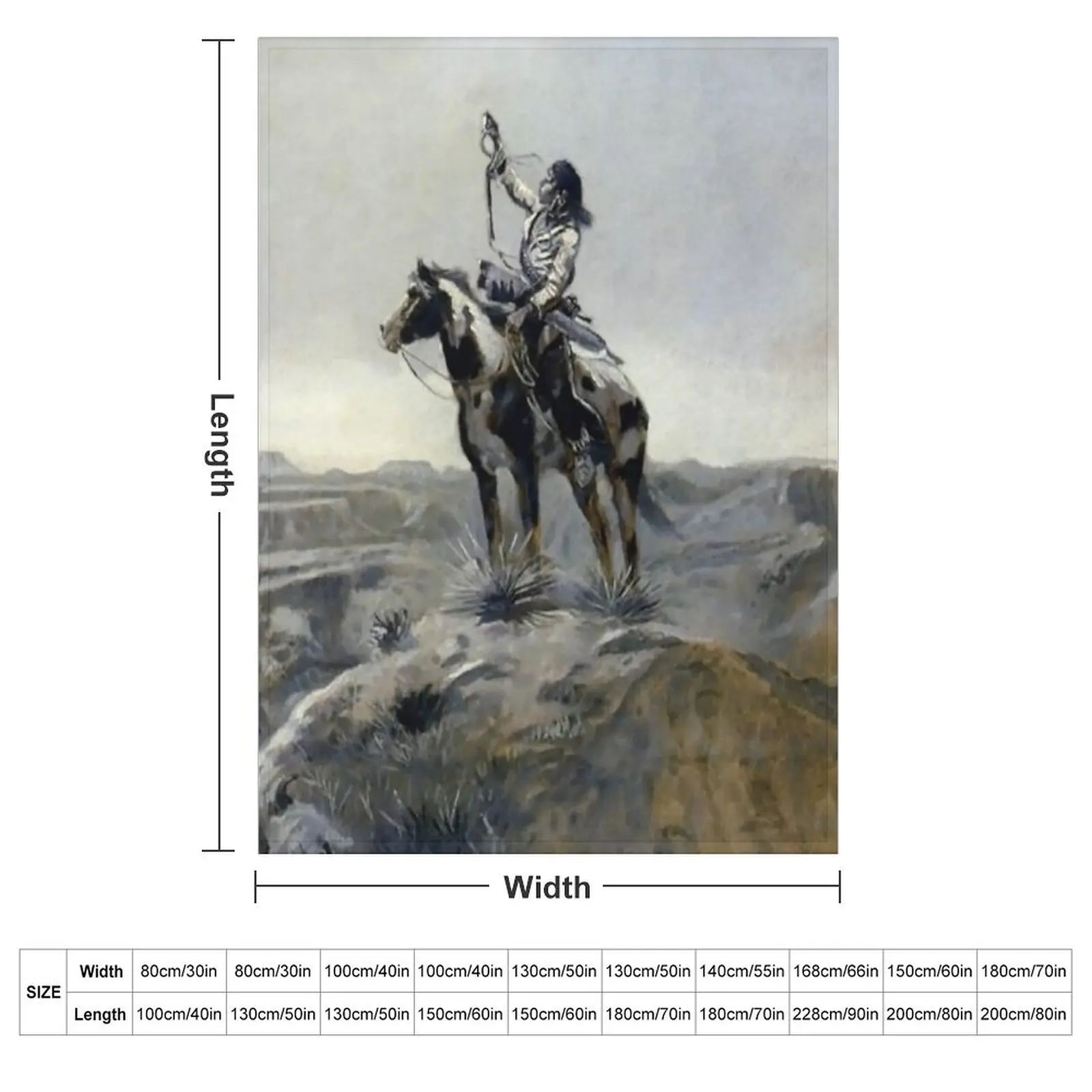 a??Wara?? Western Painting by Charles M Russell Throw Blanket Soft Picnic Kid'S Tourist Summer Beddings Blankets