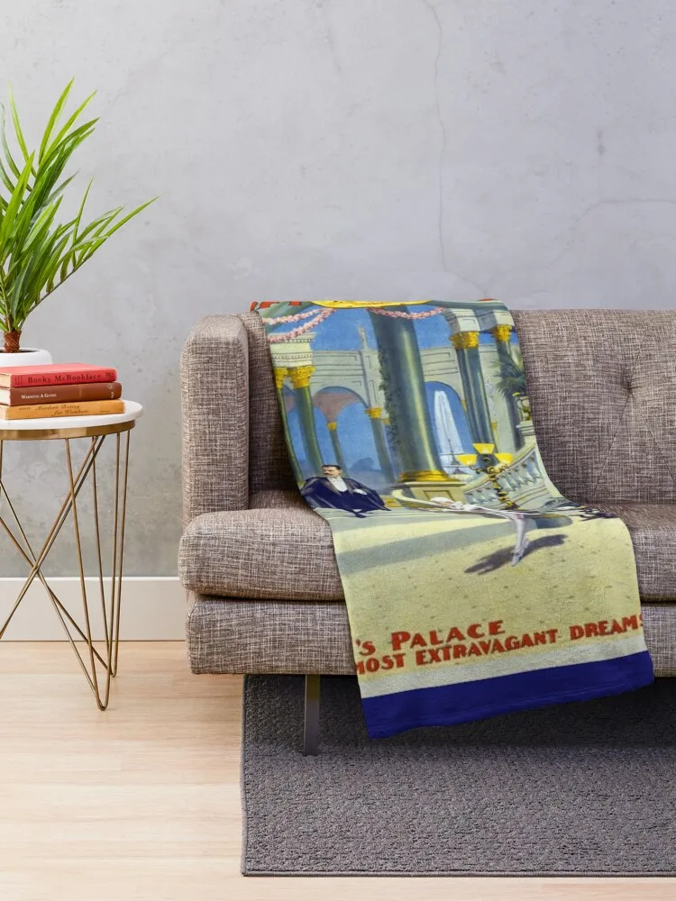 The Magician’s Palace - A Glimpse into the Extravagant World of Frederick Bancroft Throw Blanket Camping Sofas anime Blankets