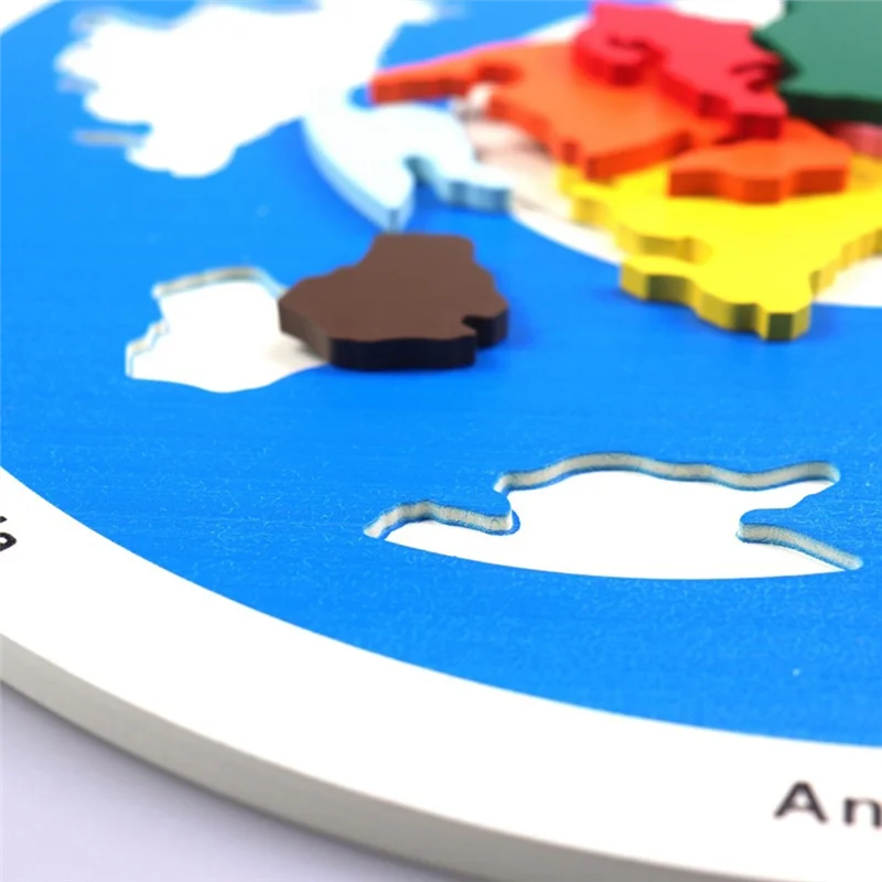 ألغاز الكوكب الخشبية تعلم مونتيسوري للأطفال مرحلة القمر تغيير خريطة العالم المعرفي لعبة مطابقة لعمر 3-6 سنوات B