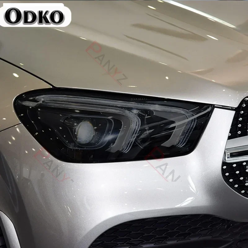 

For Mercedes Benz GLE Class W166 C292 W167 AMG 2015-On Car Headlight Protective Film Transparent Black TPU Protective
