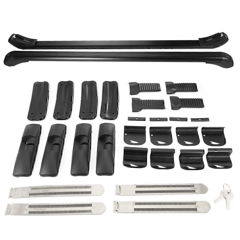 

39" Universal Car Top Roof Rack Cross Bars Window Cargo Carrier Anti-Theft Lock