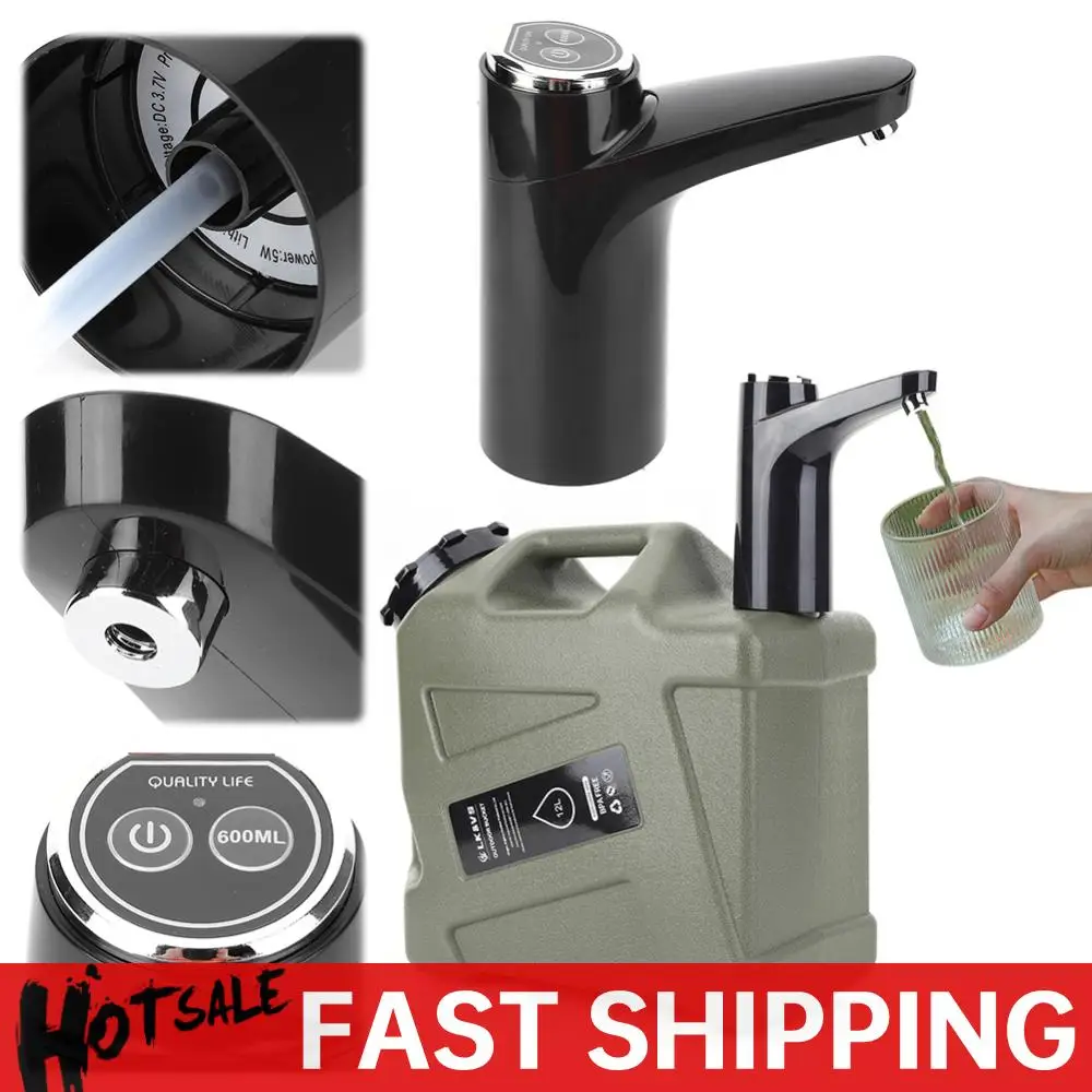 

Электрический водяной насос, перезаряжаемый через USB портативный диспенсер для воды, переключатель с одной клавишей, мини-водяной насос для кемпинга на открытом воздухе