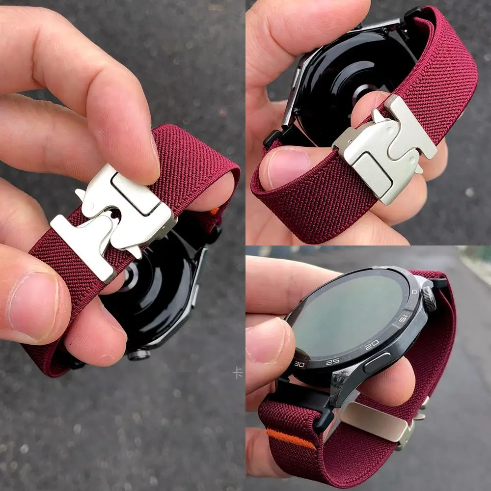 Magnetic buckle Straps For Samsung Galaxy Watch 8/8 classic 40mm 44mm 46 elastic Nylon Sport Bracelet correa Samsung watch8 band