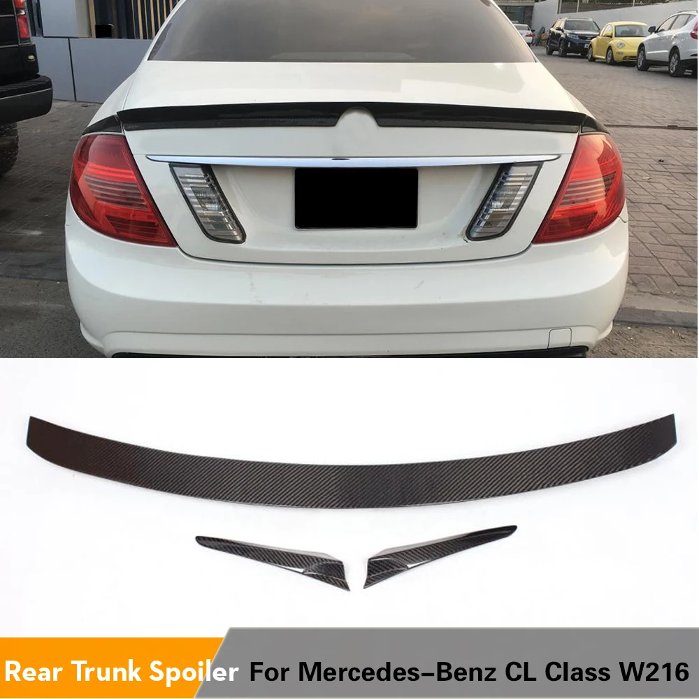 Carbon Fiber Rear Trunk Spoiler Lip for Mercedes-Benz CL-Class CL500 CL550 W216 Coupe 2007 - 2013 Car-Styling