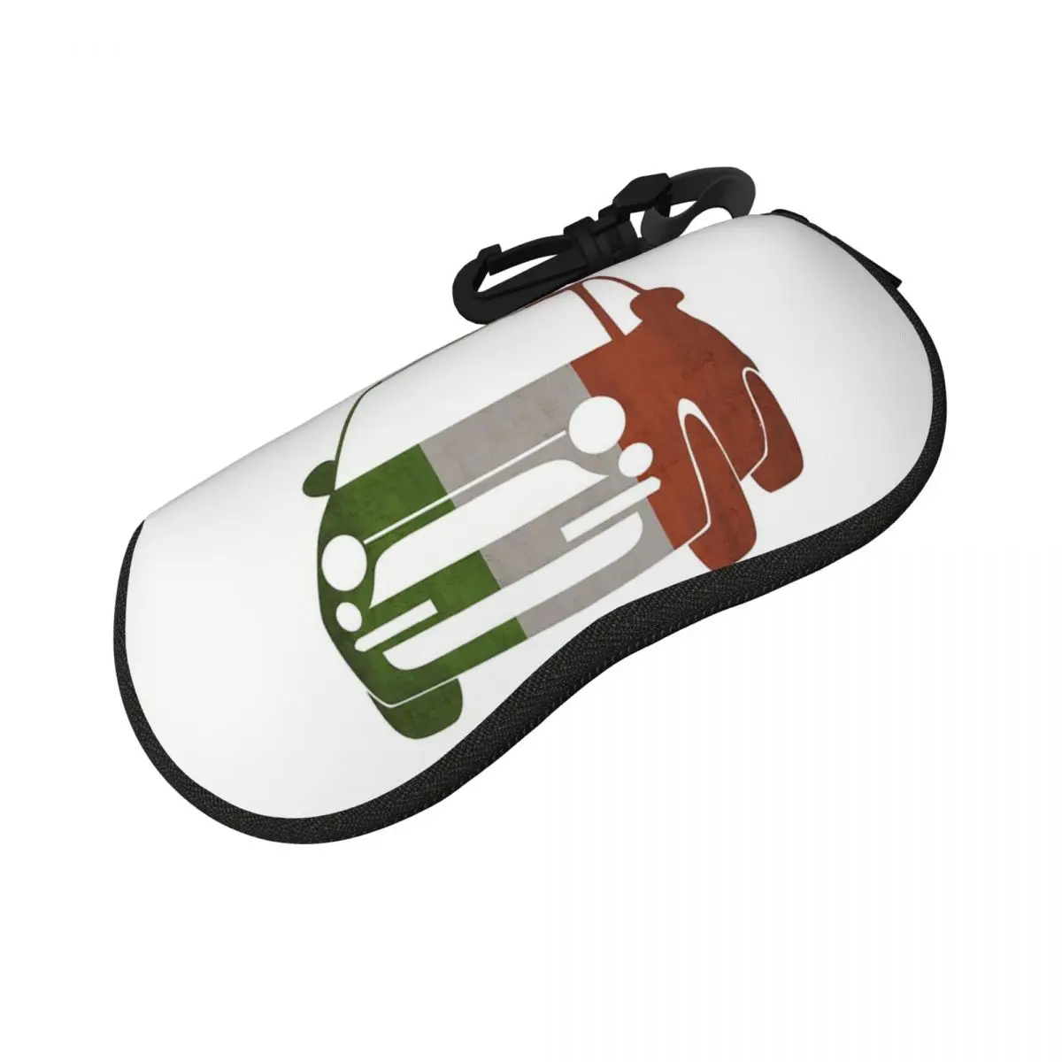

Italian Flag Fiat 500 Shell Glasses Case Protective Sunglasses Box Women Men Soft Eyeglass Bag Pouch