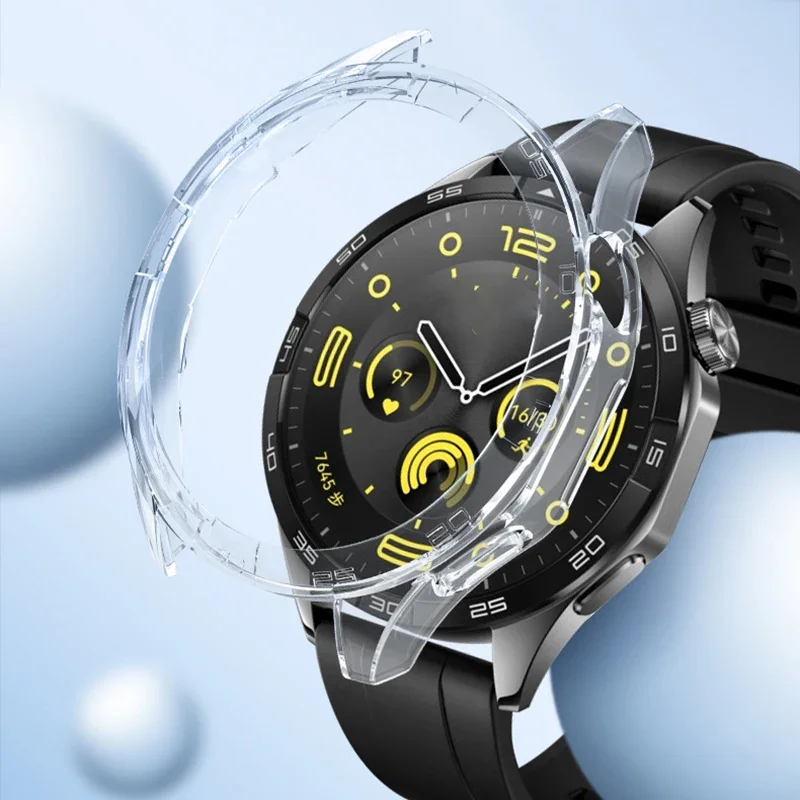 GT4 حافظة حماية مجوفة لساعة هواوي GT 4 46 ملم مضادة للخدش نصف تغطية غطاء حماية من البولي يوريثان الحراري