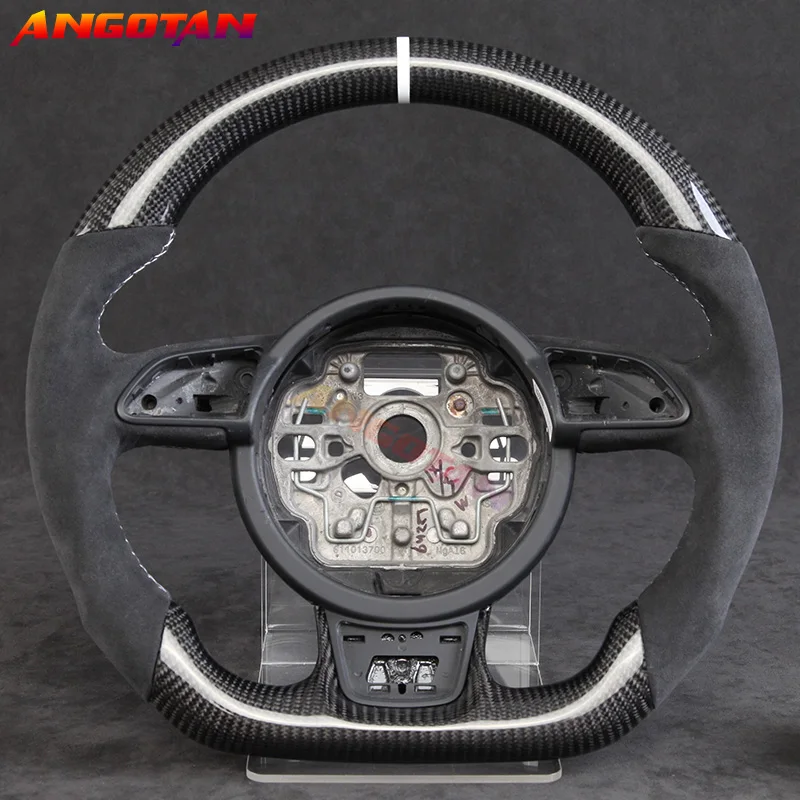 

Carbon Fiber Italy Alcantara Leather Steering Wheel Fit for Audi A6 A7 S5 S6 S7 2012-2016 Volante Audi