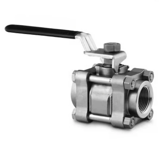 SS-63TF8 Stainless Steel 3-piece 60 Series Ball Valve with 1/2 in. FNPT Internal Thread