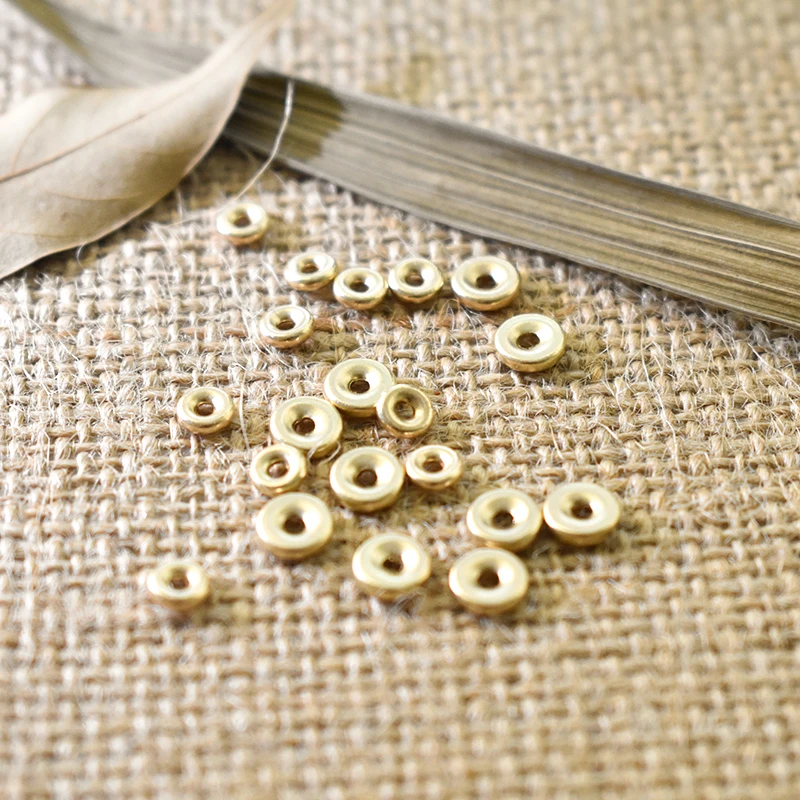 Echte 14K Goldfilled Flache Rondell-Perlen Goldperlen für Schmuckherstellung Handgemachtes DIY-Zubehör Gold-Schmuckkomponenten Saatperlen – Detail 18