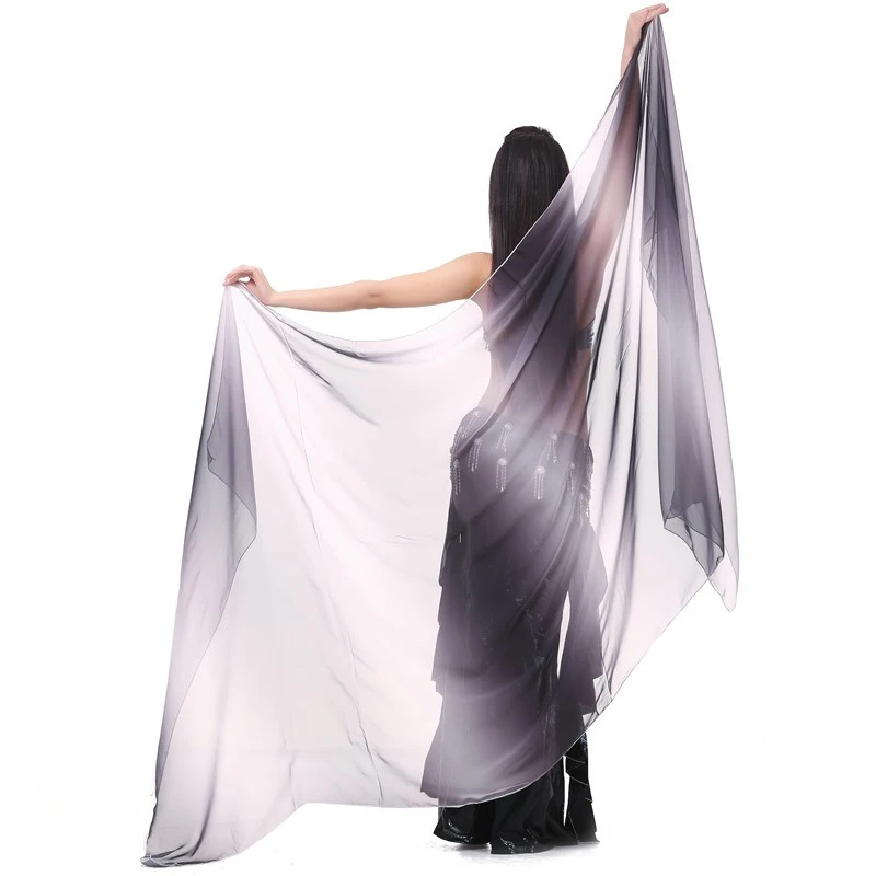 customized 250x120cm Simulated silk scarf belly dance costume performance costume Eastern dance scarf dance