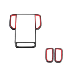 ABS Carbon Fiber Pattern Dashboard Air Vent Outlet Cover Frame Trim For Ford Ranger T9 2023 2024