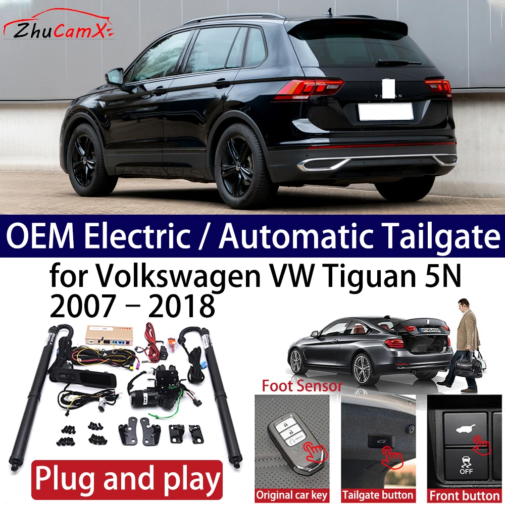 

ZhuCamX for Volkswagen VW Tiguan 5N 2007–2018 Car OEM Power Electric Automatic One-Click Smart Liftgate Tail Gate Support Opener