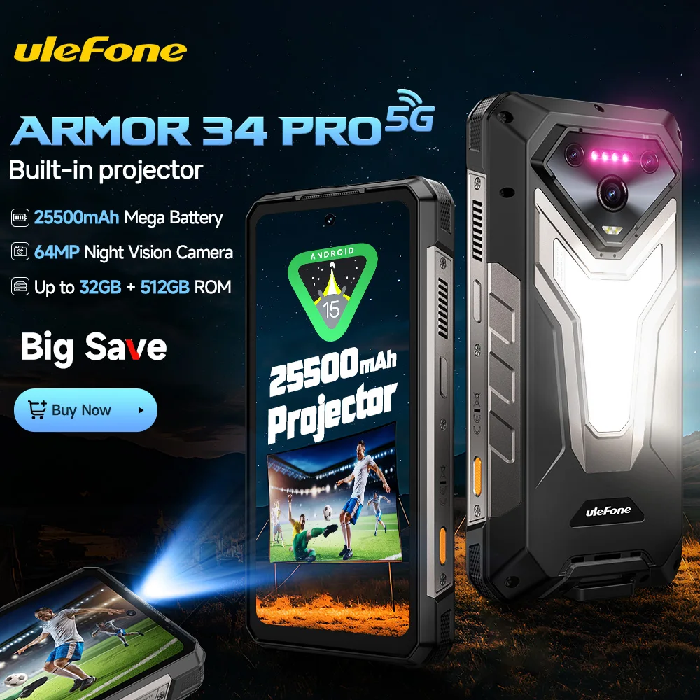 yZ[zyEJzUlefone Armor 34 Pro 5G AI Ȍgѓdb 25500mAh ő32GB+512GB vWFN^[ 120Hz 6.95C` NFC X}[gtH LEDCg IP69K 64MP iCgrWgѓdb