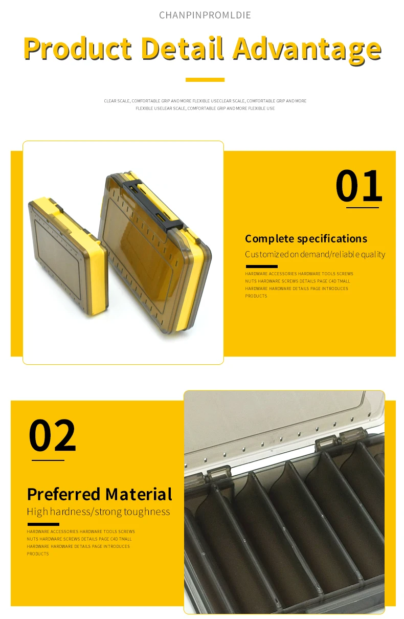 Angeln Lagerung Organizer Boxen Fischer Tackle Köder Angeln Lockt Tabletts Haken Werkzeug Container Kunststoff Box Für Karpfen Angeln Waren – Detail 5