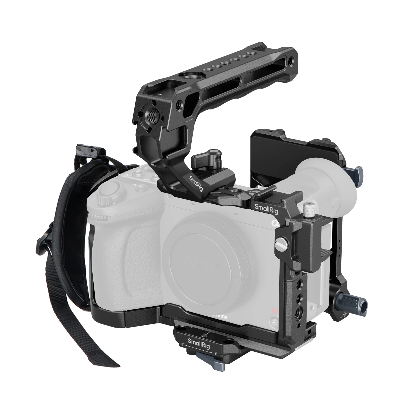 SmallRig FX2 Half Cage voor Sony FX2 Topplaat "HawkLock" NATO rail Arca-Swiss Quick Release Plate voor Statief DJI Gimbal -5591