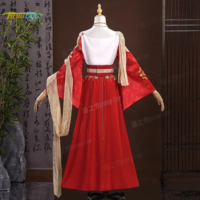 HERO Cos Where Winds Meet Miracle Xiuxiu Cosplay Costume Anime Dress Necklace Earrings Hairpin Halloween Party for Women - view 4