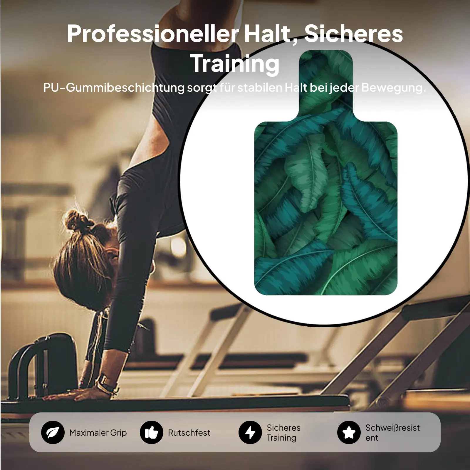 Thick Pilates Reformer Pad Foldable Non Slip Yoga Mat Durable PU Rubber Fitness Equipment Training Pilates Device for Home Gym