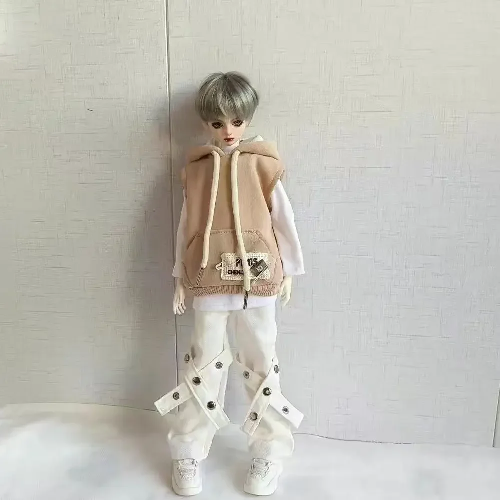 

Casual 1/4 Doll's Clothes for 40 To 45cm Height Bjd Doll,Hoodie and White Long Shirt Loose Fitting Diy Girl Toy Doll Accessories