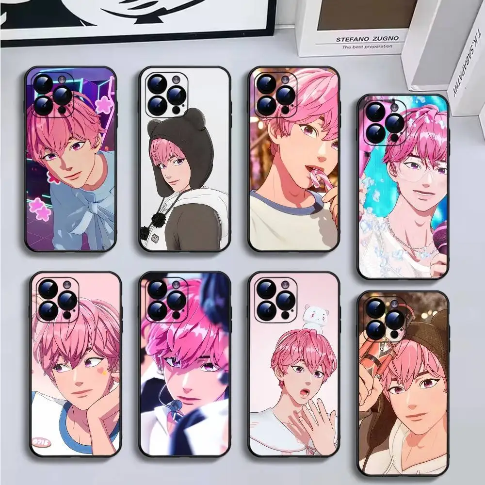 

Kpop P-PLAVE Bamby Phone Case For iPhone17,16,15,14,13,12,11 Plus,Pro Max,Soft Black Cover