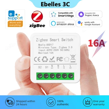 Zigbee Smart Switch dla eWeLink App 16A Przełączniki światła DIY Przerywacz Moduł przekaźnika Timer Voice Współpracuje z Alice Salute Alexa Google