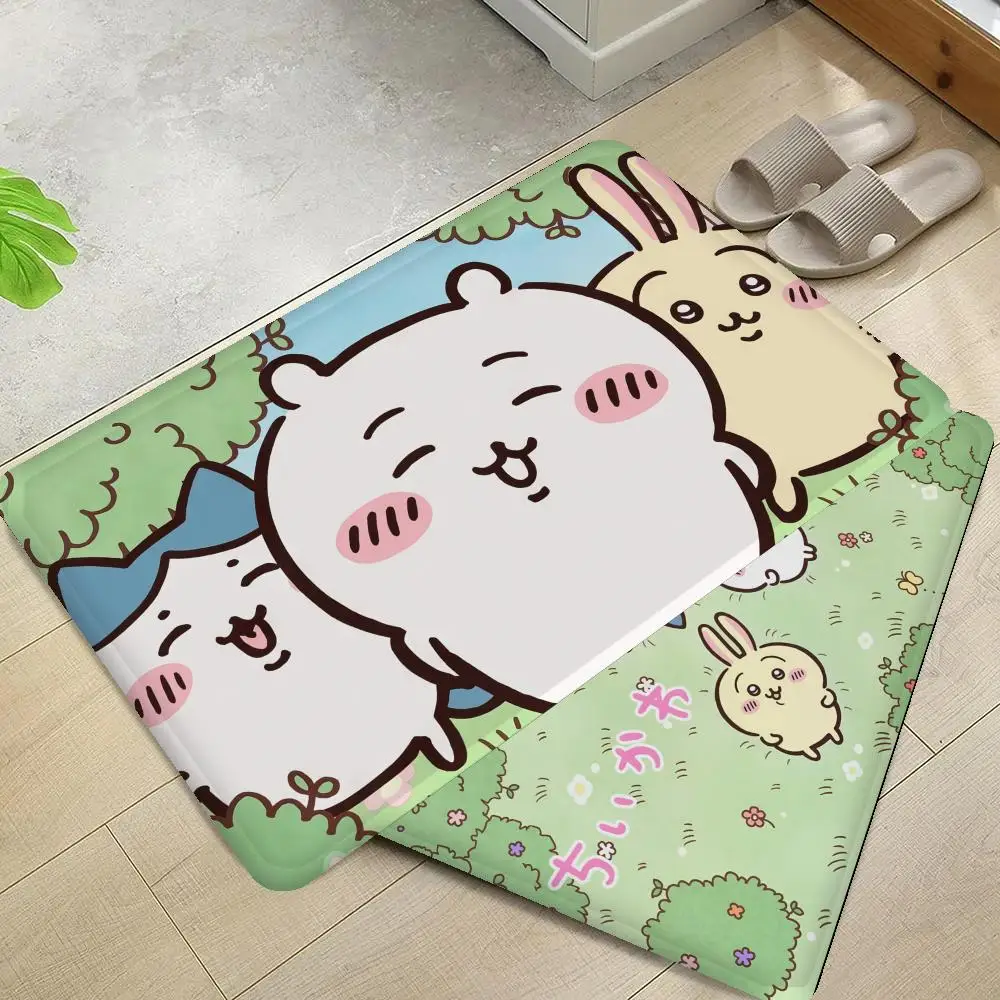 

Cute Cartoon C-Chiikawa Floor Mat Bathroom Mat Anti-slip Absorb Water Long Strip Cushion Bedroon Mat Welcome Doormat