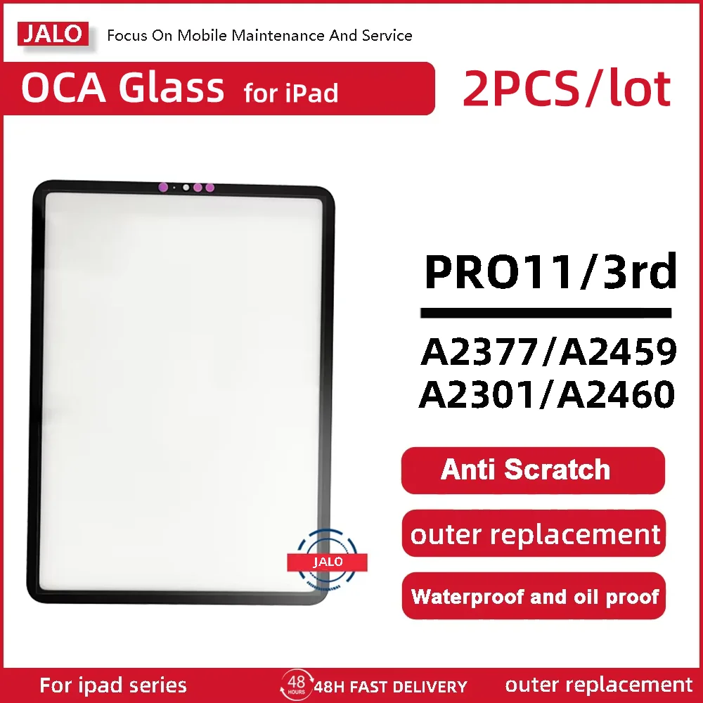 

2PCS/LOT Touch Glass+OCA for iPad PRO 11inch 1 2 3 4 5 touch screen A1980 A2228 Touch Panel Digitizer Front Glass Replacement