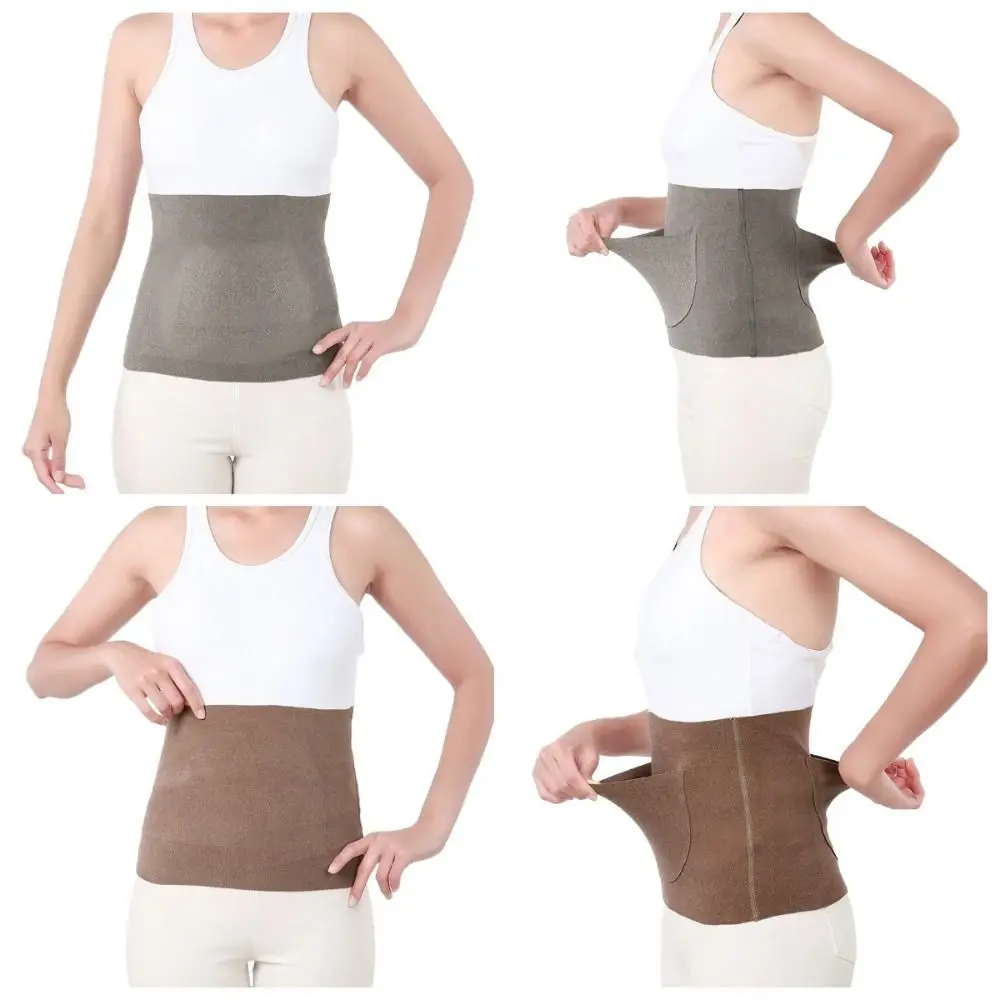 Warm Thermal Waist Support Belt High Elastic Thin Lower Waist Support Belt Secure Fit Comfortable Abdominal Wrap Men Women
