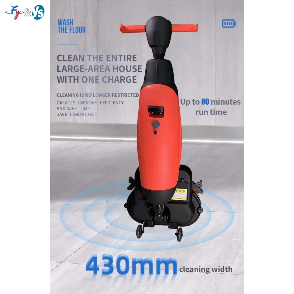 

Floor Scrubber Hand Push Cleaning Machine Automatic Household Washing Tool for Hardwood Tile Marble Floor Deep Clean