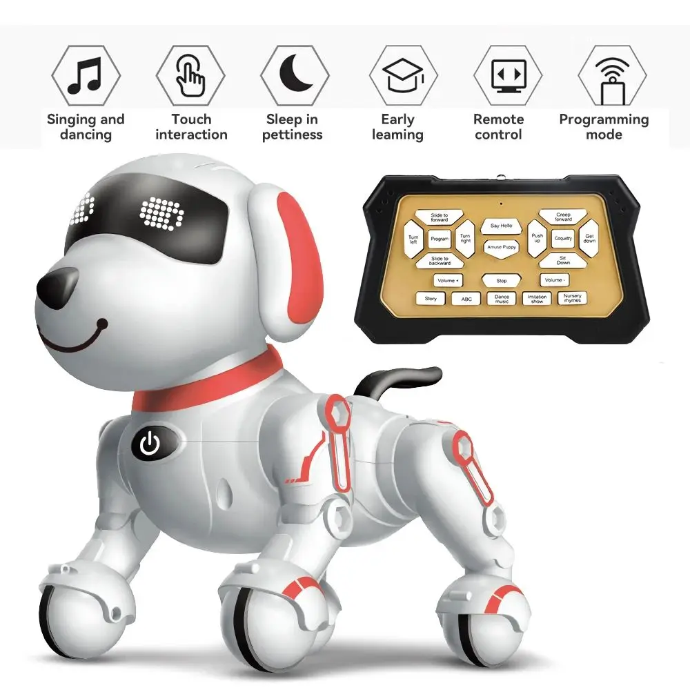 Ai Smart Programming Remote Control Toy Robot Dog Boy Girl Toy Plastic Giftbox 1:1 Plastic Toys for Kids ABS